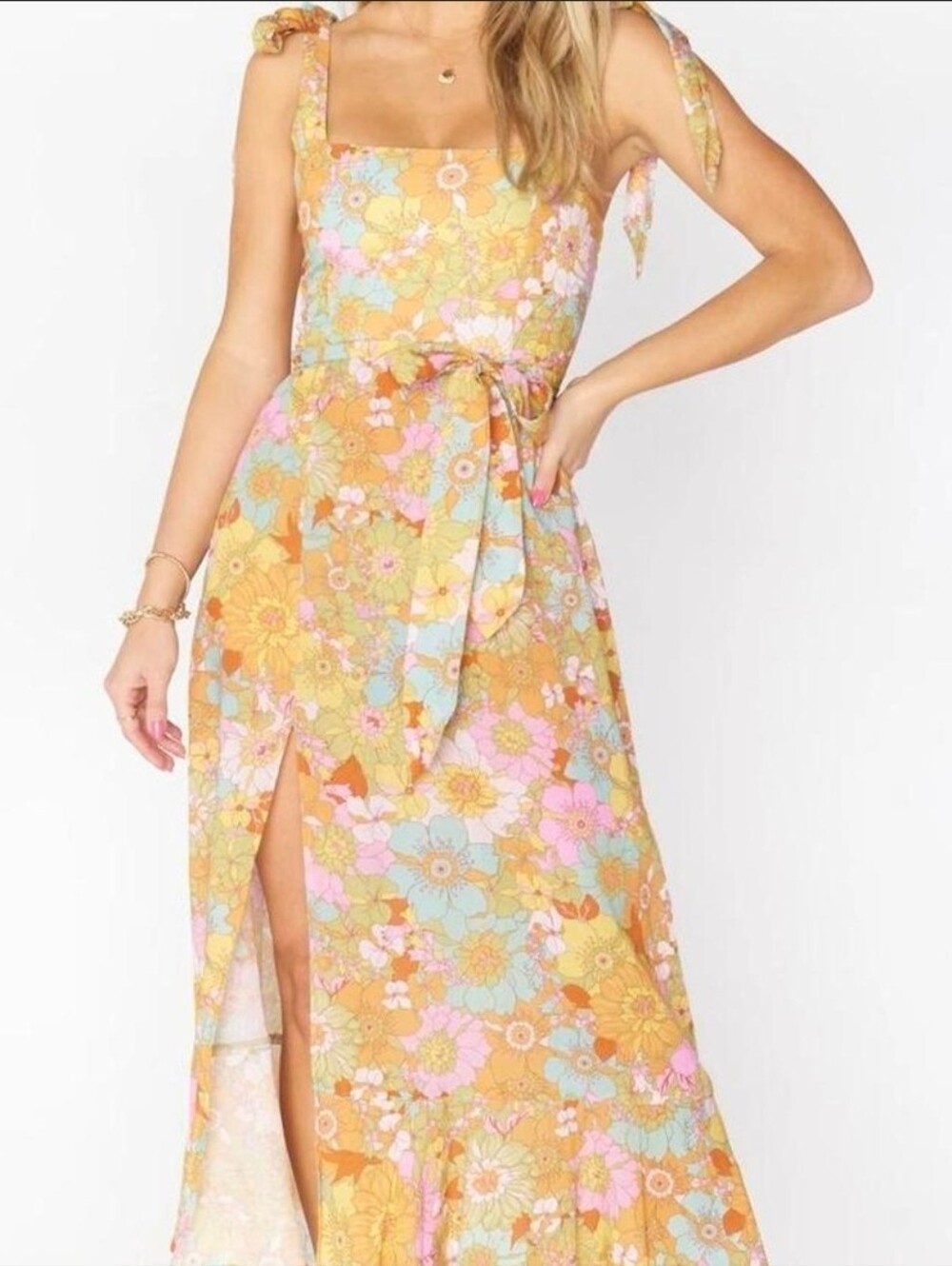 Show Me Your Mumy Claire Midi Dress- Groovy Bloom-Medium-Retail $188.00 - Picture 3 of 13